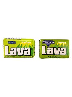 Vintage Lava Heavy-Duty Hand Soap 4 Oz Bar Pumice Professional Line Lot Of 2